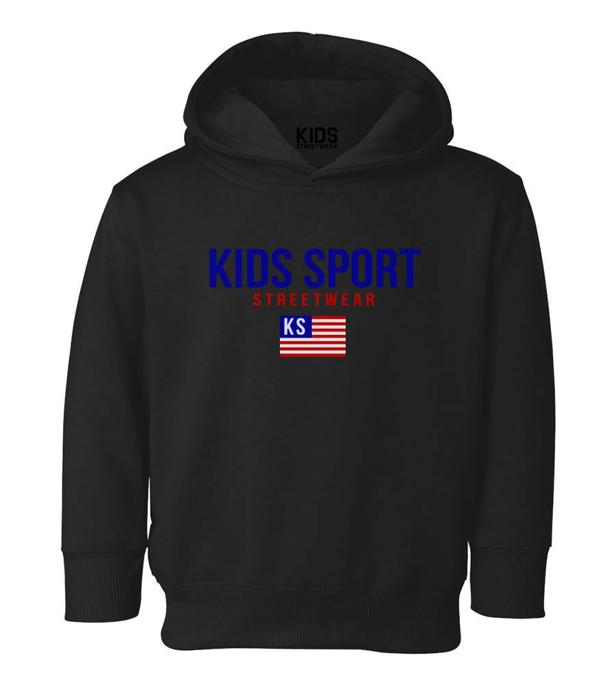 Kids Sport Streetwear Toddler Kids Pullover Hoodie Hoody in Black