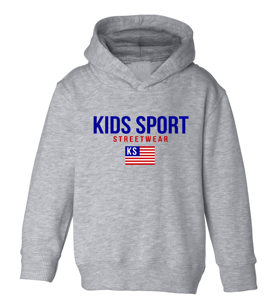 Kids Sport Streetwear Toddler Kids Pullover Hoodie Hoody in Grey