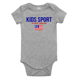 Kids Sport Streetwear Infant Onesie Bodysuit in Grey