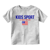 Kids Sport Streetwear Infant Toddler Kids T-Shirt in Grey