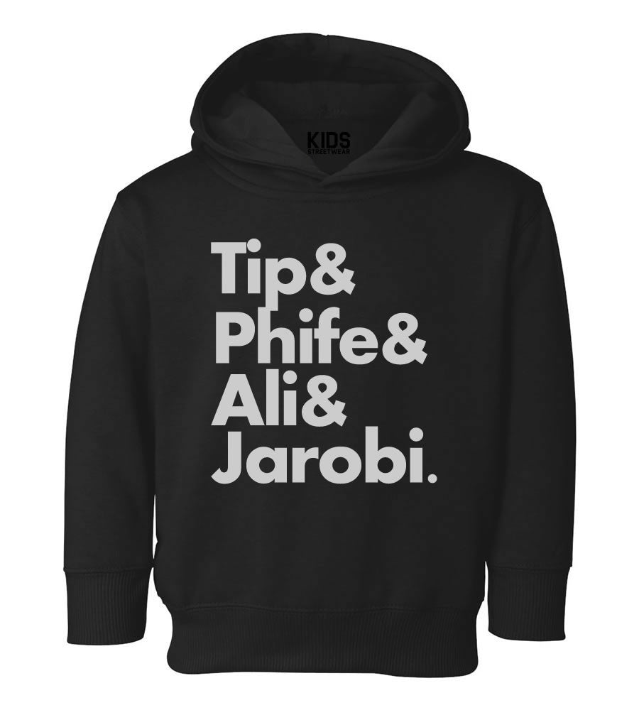 Tip Phife Ali And Jarobi Tribe Toddler Kids Pullover Hoodie Hoody in Black