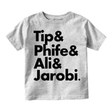 Tip Phife Ali And Jarobi Tribe Infant Toddler Kids T-Shirt in Grey