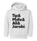 Tip Phife Ali And Jarobi Tribe Toddler Kids Pullover Hoodie Hoody in White