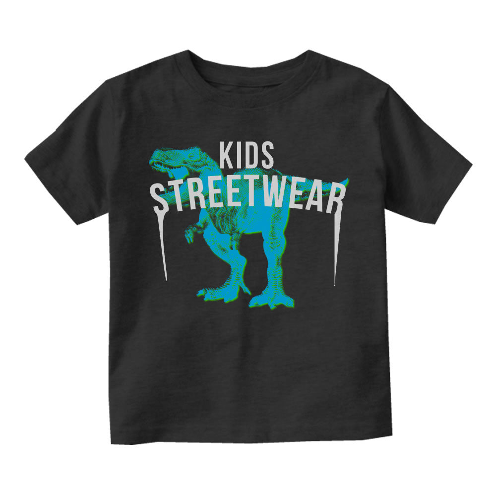 T-Rex Dinosaur Streetwear Infant Toddler Kids T-Shirt in Black
