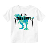 T-Rex Dinosaur Streetwear Infant Toddler Kids T-Shirt in White